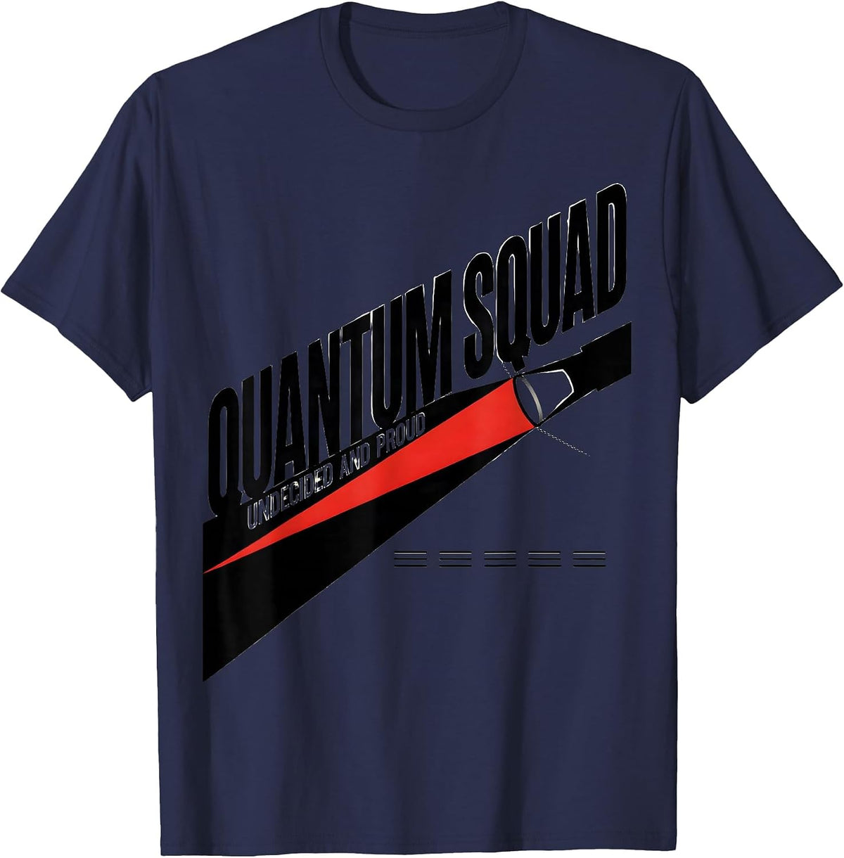 Men's Quantum Squad Undecided And Proud Constructivist Physics T-Shirt - Navy Blue