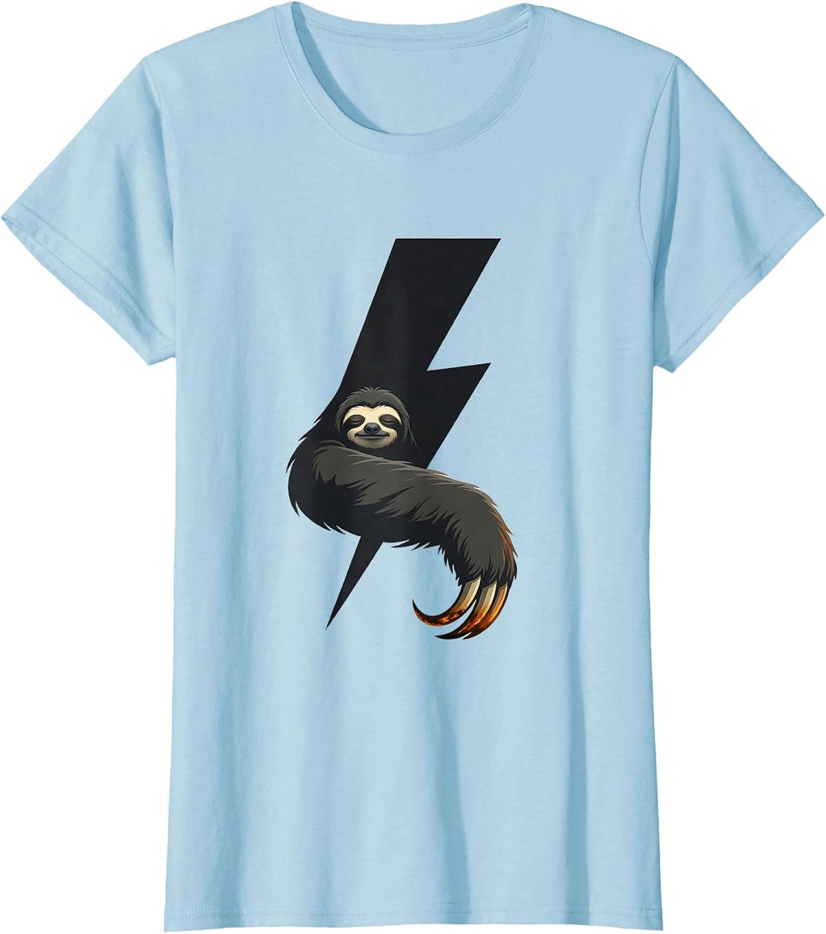 Sloth Superhero Funny Animal Novelty Humor T-Shirt - Baby Blue