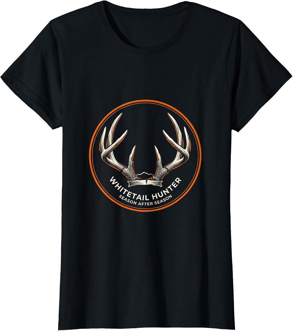 Whitetail Hunter, Season After Season Disrupted Stripe T-Shirt - Black