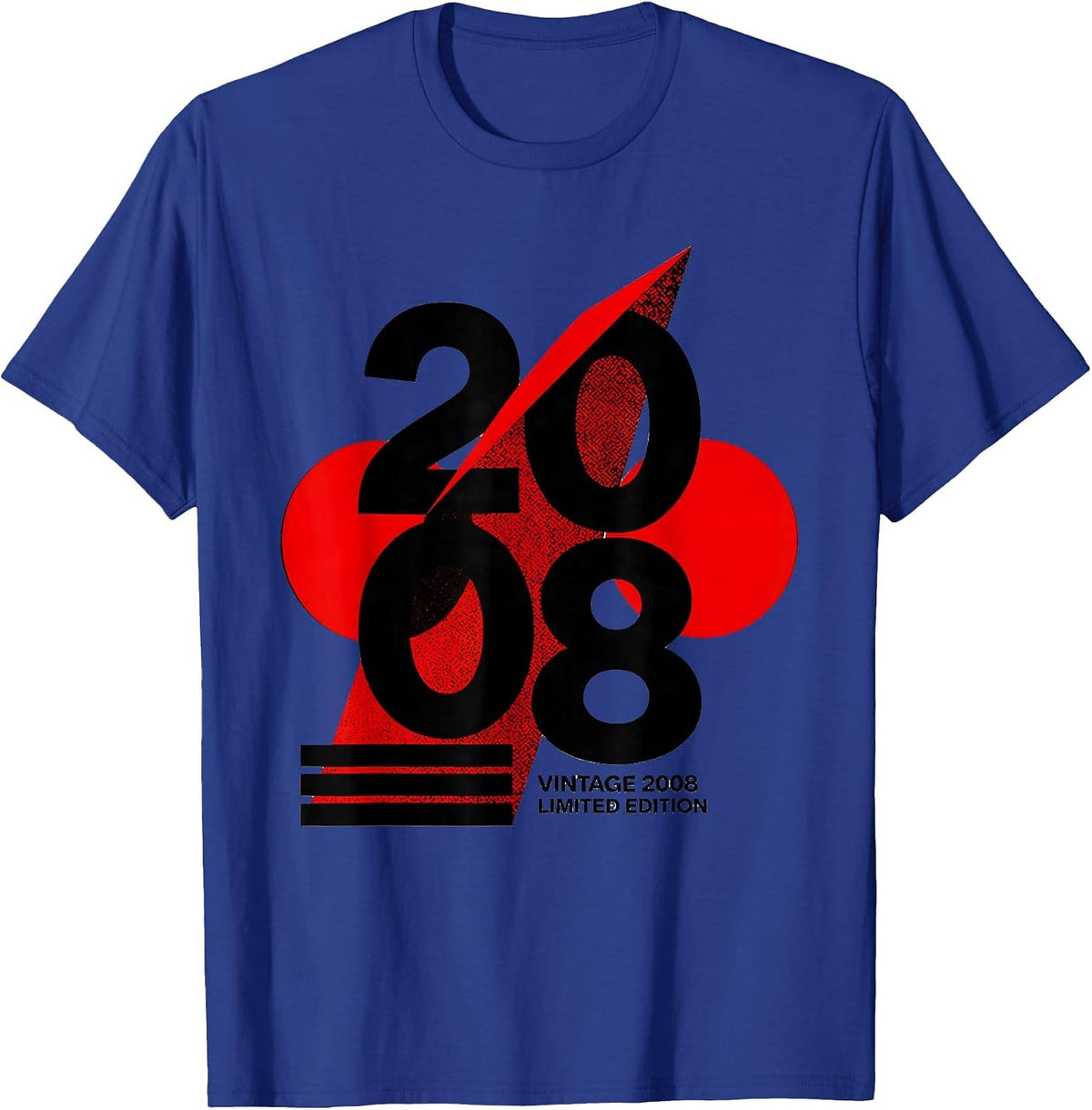 Vintage 2008 Limited Edition Retro Birthday Milestone Gift T-Shirt - Royal Blue