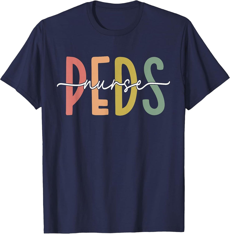 Pediatric Nurse PEDS Nursing Appreciation Pediatric T-Shirt - Navy Blue