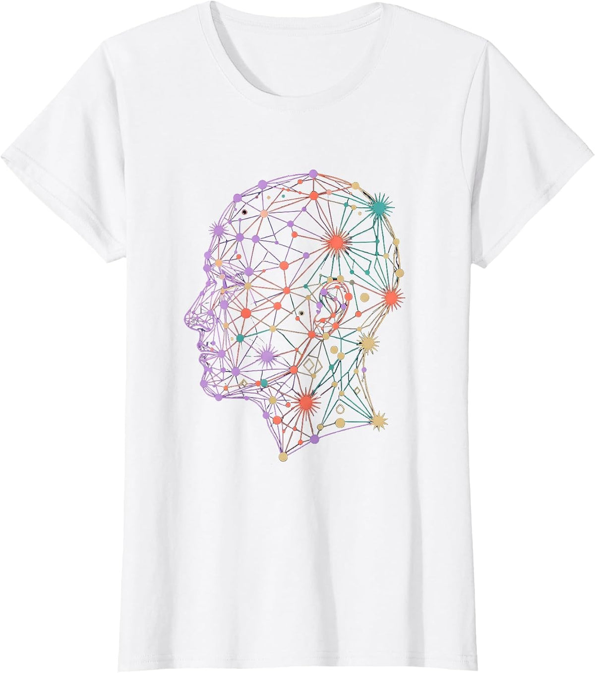 Neurodiversity Constellation Mind Star Map T-Shirt - White