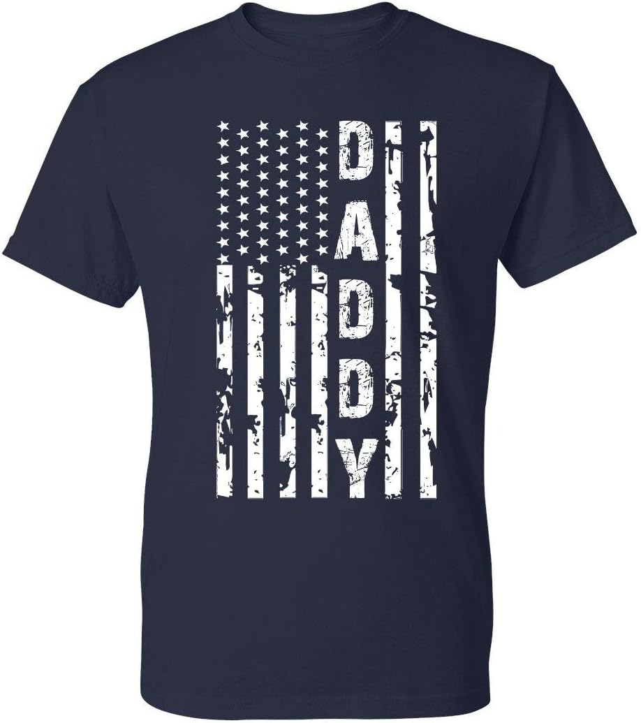 Kropsis Daddy American Flag Men's T-Shirt - Navy