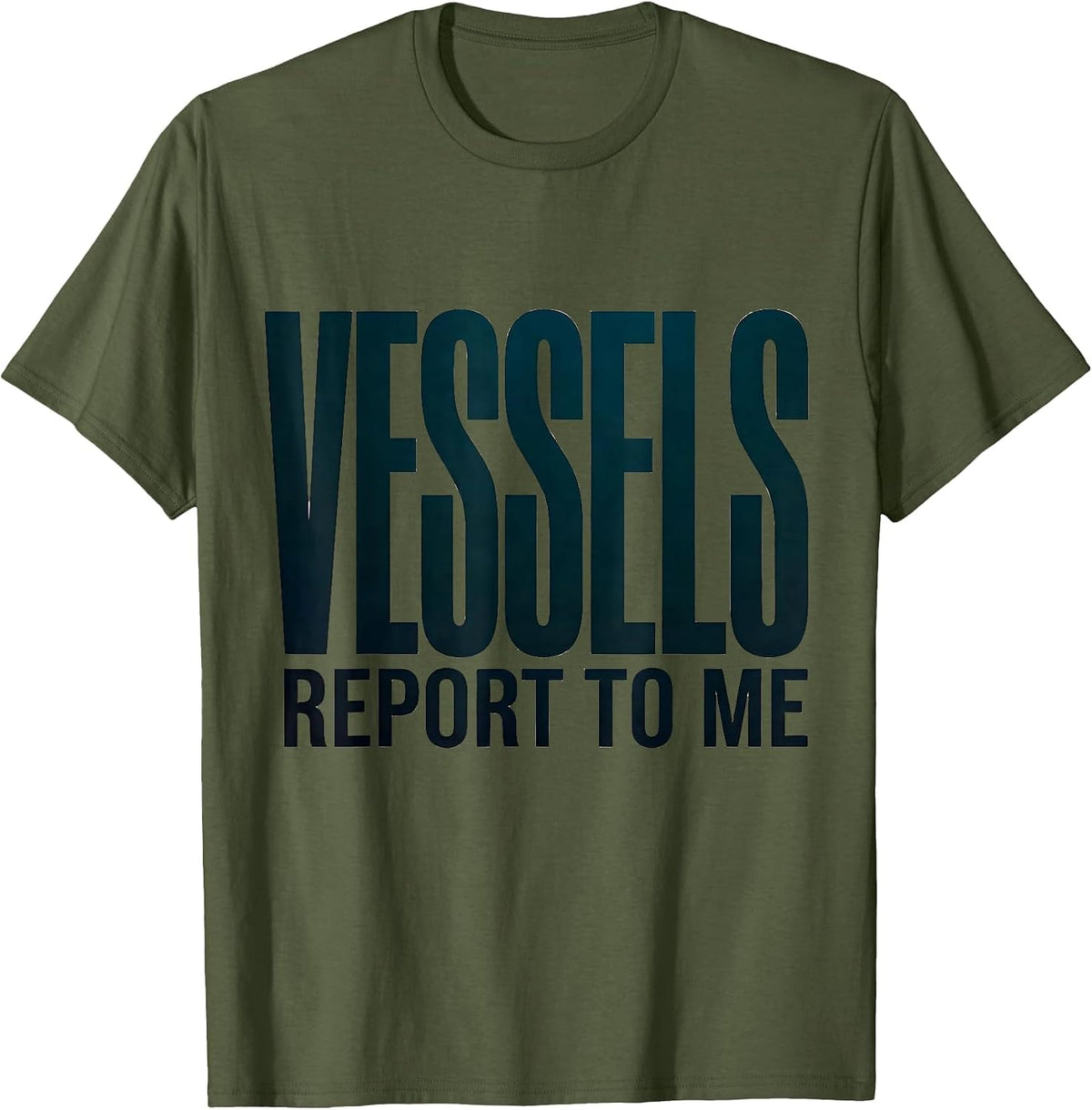 Vessels Report To Me Funny Sonographer Ultrasound Tech Humor T-Shirt - Olive Green