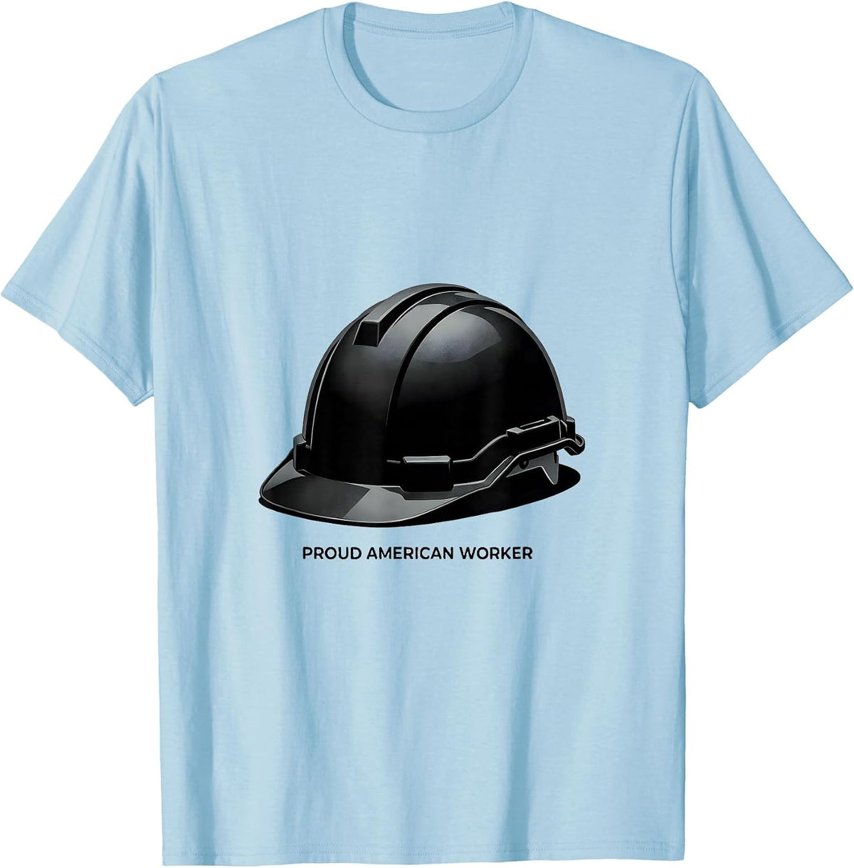 Men's Proud American Worker Patriotic Labor Day Union Pride T-Shirt - Baby Blue