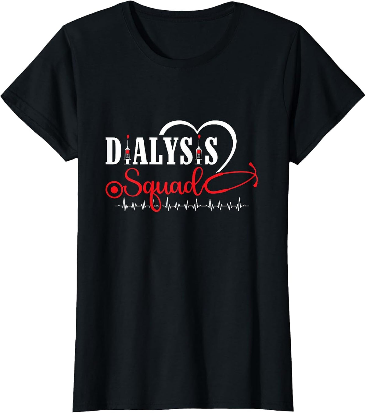 Dialysis Squad Dialysis Technician Hemodialysis Nephrology T-Shirt - Black