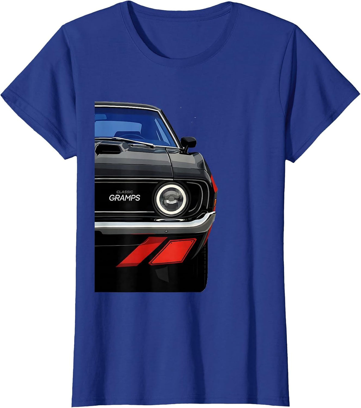Women's Classic Gramps Funny Grandpa Classic Car Enthusiast Humor T-Shirt - Royal Blue