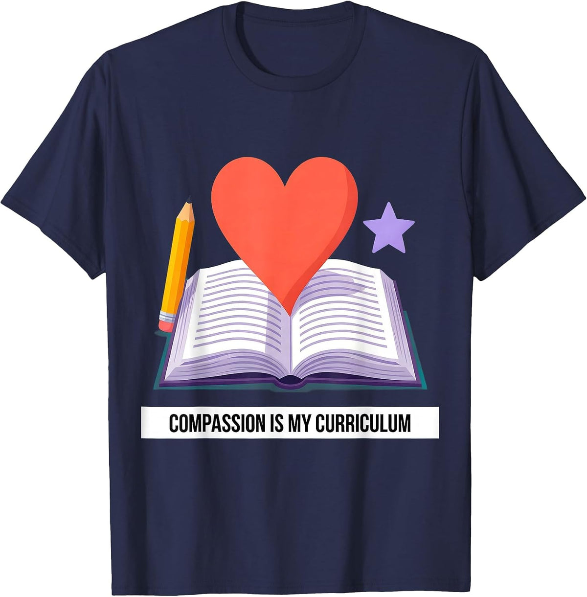 Men's Compassion Is My Curriculum Paraprofessional T-Shirt - Navy Blue