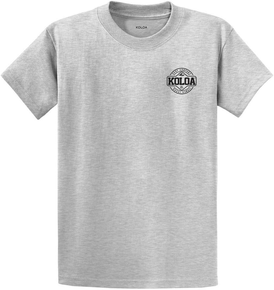 Koloa Surf Mens Dawn Patrol Logo Heavyweight Tees - Ash \/ Black