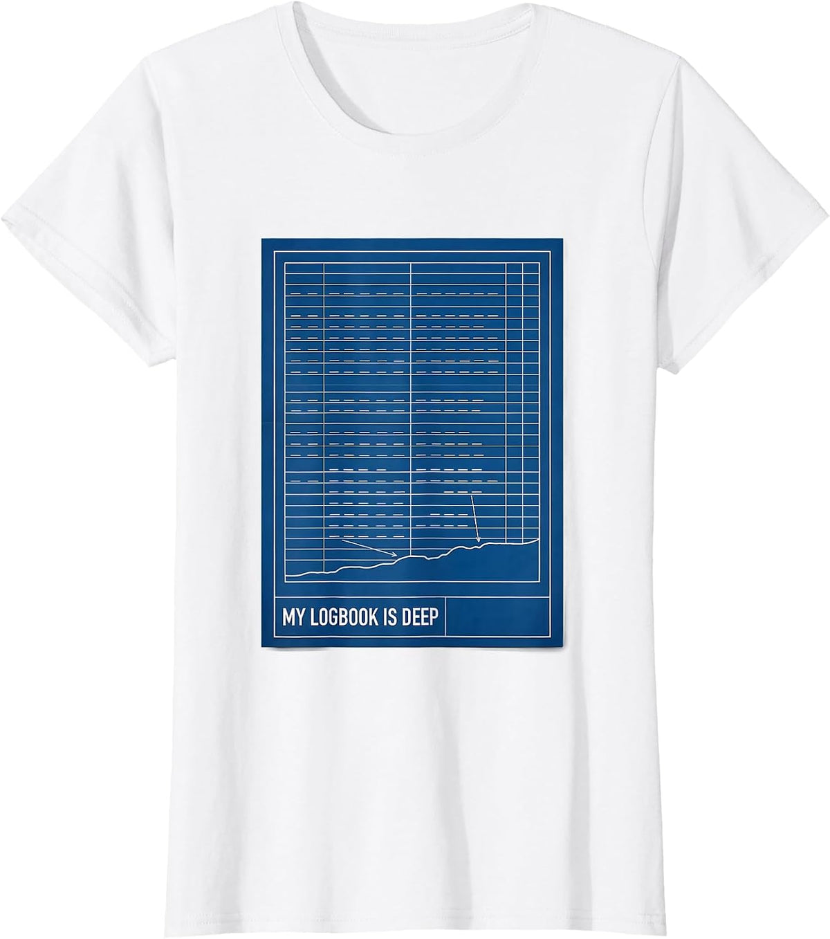 My Logbook Is Deep Technical Scuba Diving Enthusiast T-Shirt - White