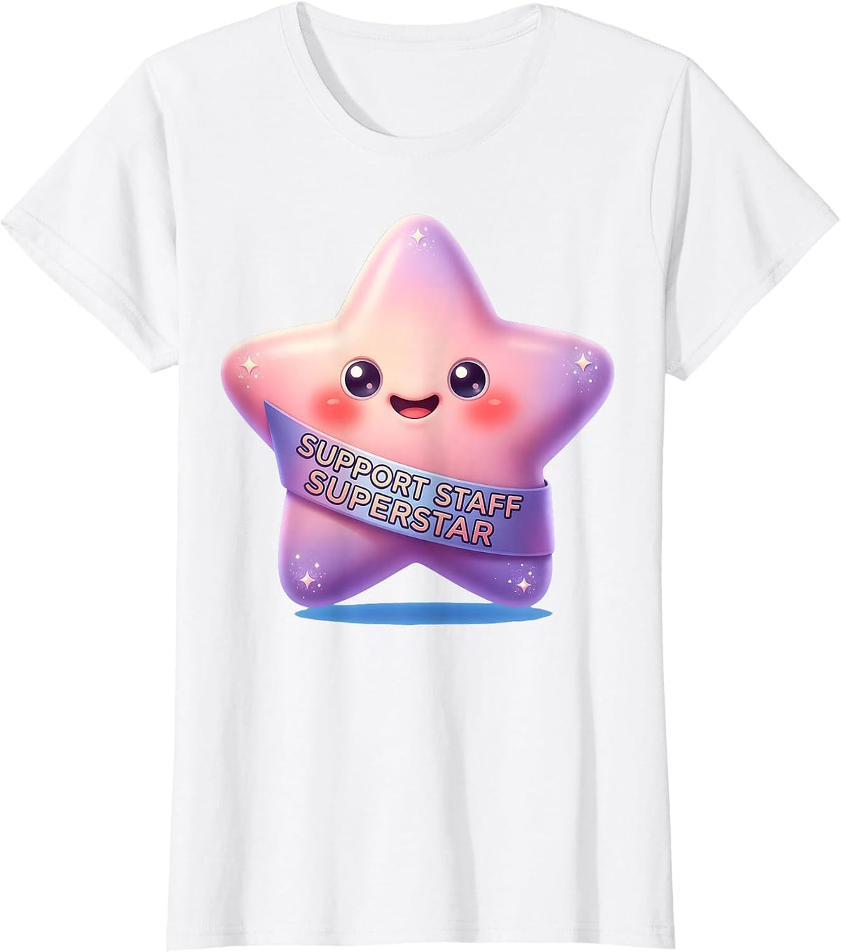 Support Staff Superstar Paraprofessional Design T-Shirt - White
