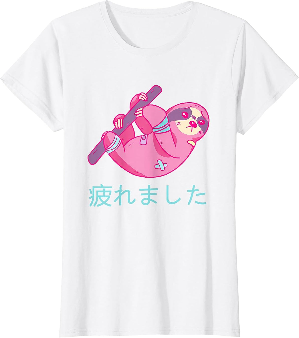Yami Kawaii Sloth Pastel Goth T-Shirt - White