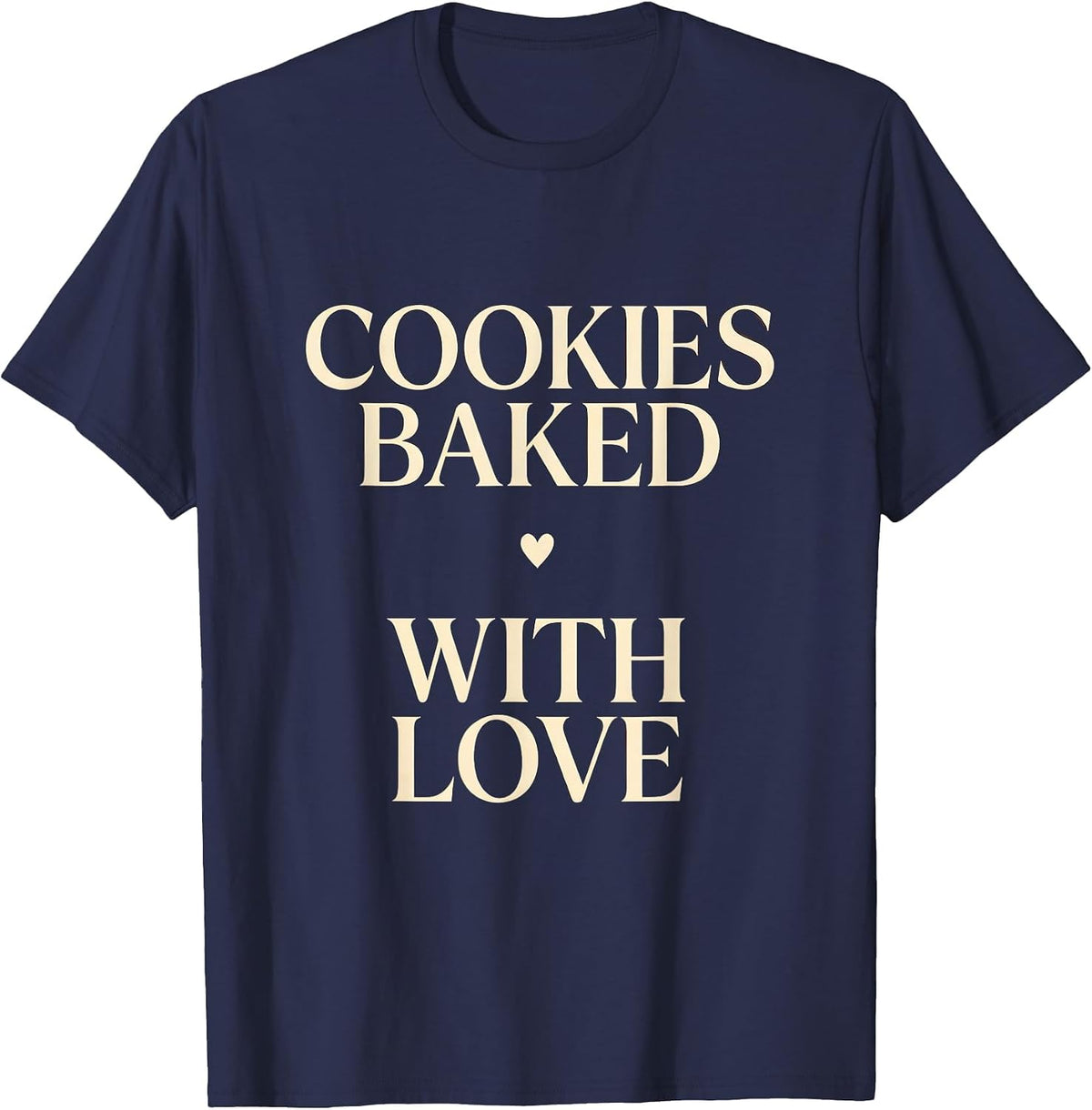 Cookies Baked With Love Grandma Design T-Shirt - Navy Blue