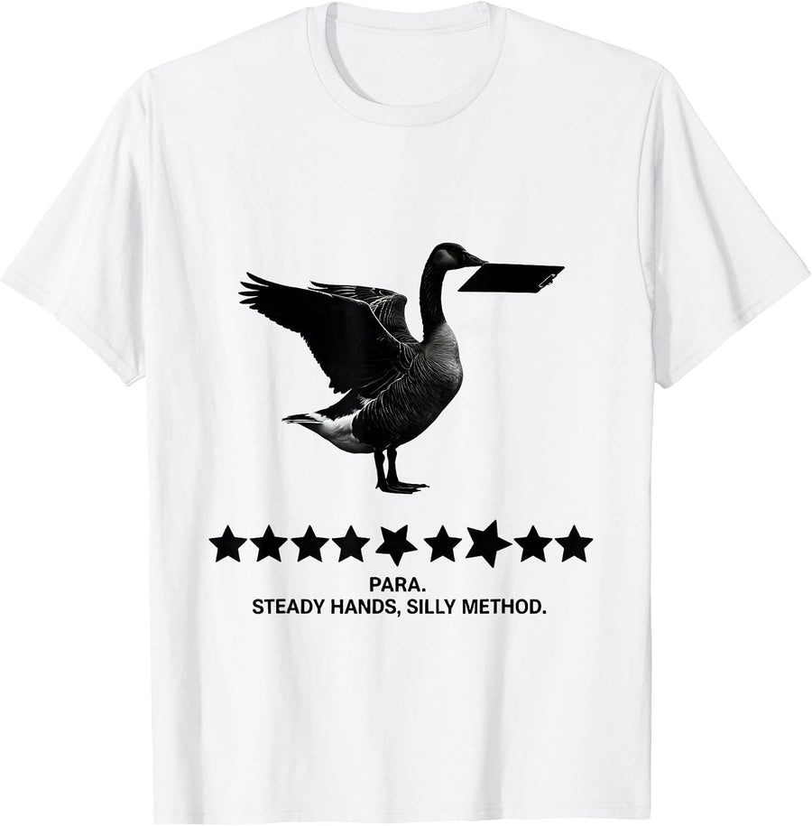 Men's Para Steady Hands Silly Method Funny Paraprofessional SPED T-Shirt - White