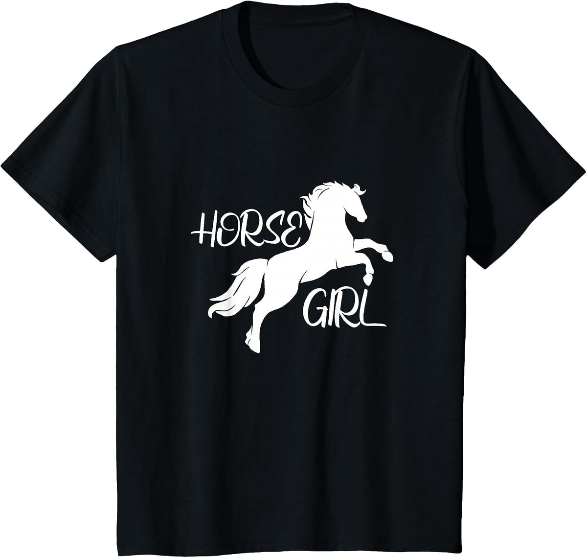 I Love Horses Funny Equestrian Horse Girl T-Shirt - Black