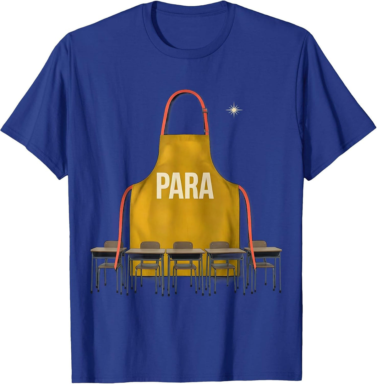 Para Midcentury Modern School Aide Appreciation Gift T-Shirt - Royal Blue