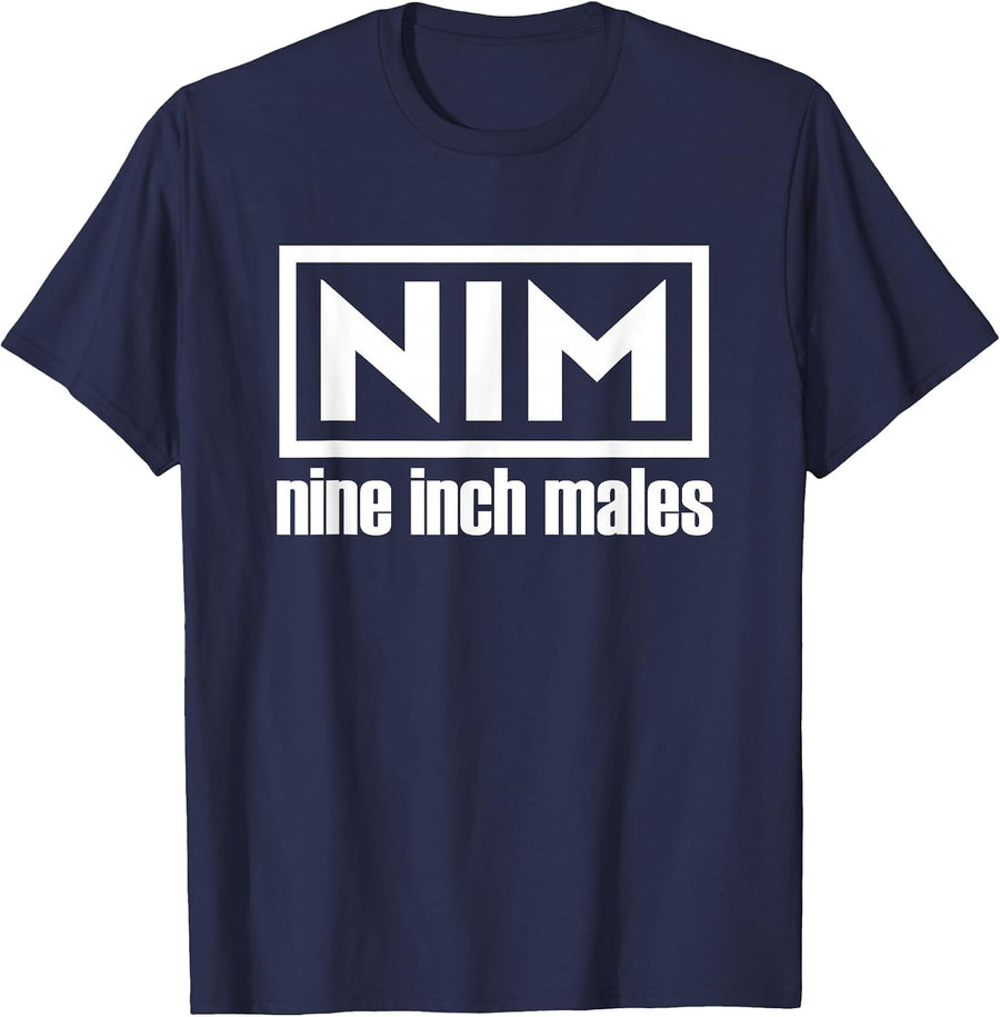 NIM Nine Inch Males Funny Mens T-Shirt - Navy Blue