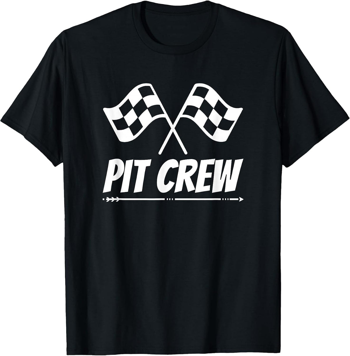 Funny Race Track Pit Crew Racing Mechanic Car Parties T-Shirt - Black