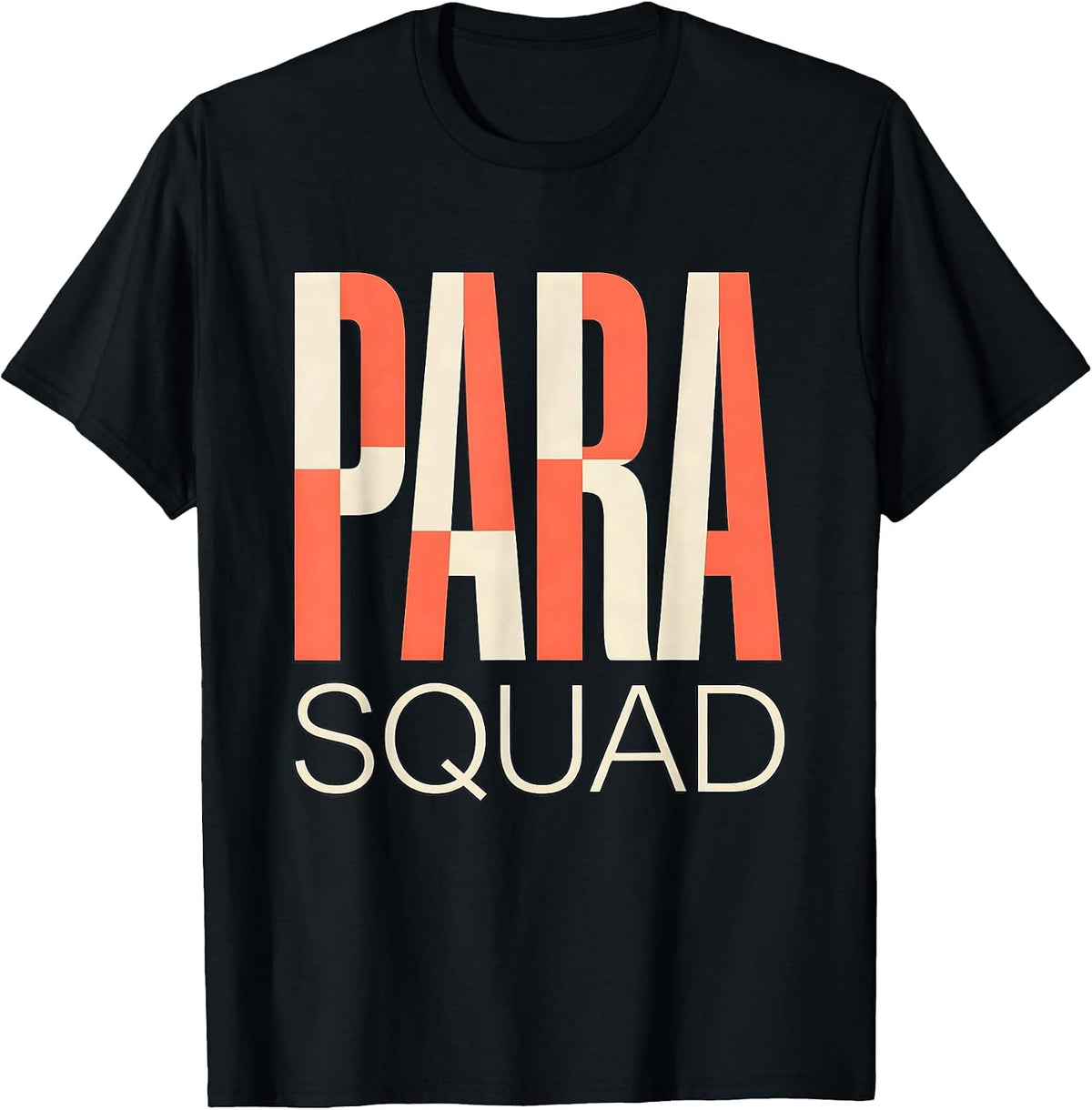 Men's Para Squad Back To School Appreciation Day Tie Dye Work T-Shirt - Black