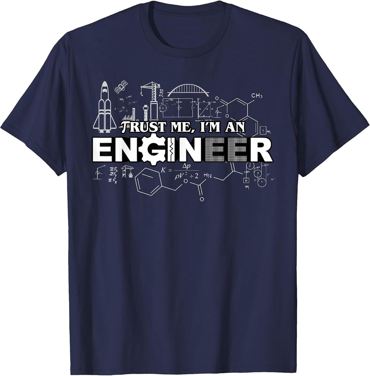 Trust Me I'm an Engineer T-Shirt T-Shirt - Navy Blue