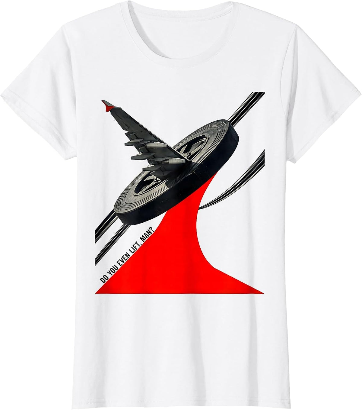 Do You Even Lift, Man? Funny Skiing Snowboarding Aerospace T-Shirt - White