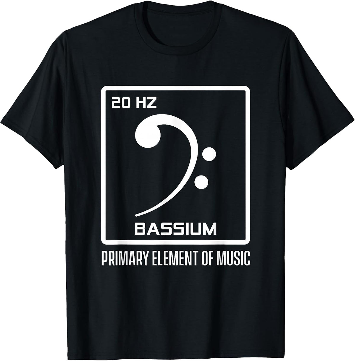 Bass Clef Bassist Guitarist Bass Guitar Player Musician Rock T-Shirt - Black