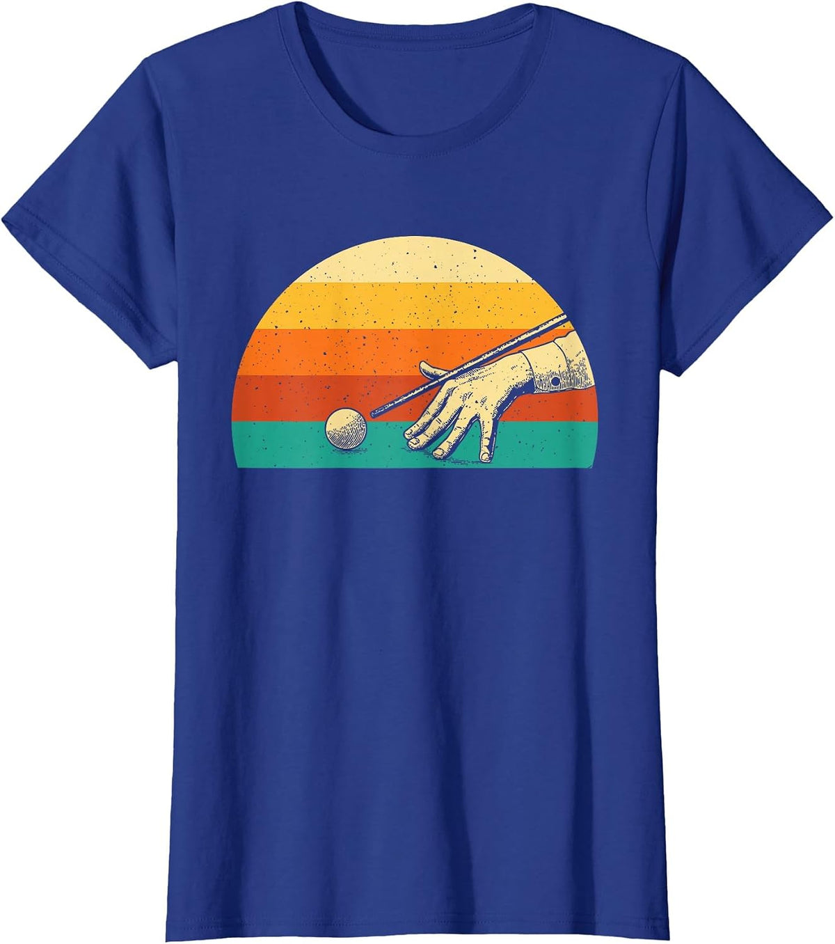Retro Vintage Billiards Game - 8 Ball Pool Player Tournament T-Shirt - Royal Blue