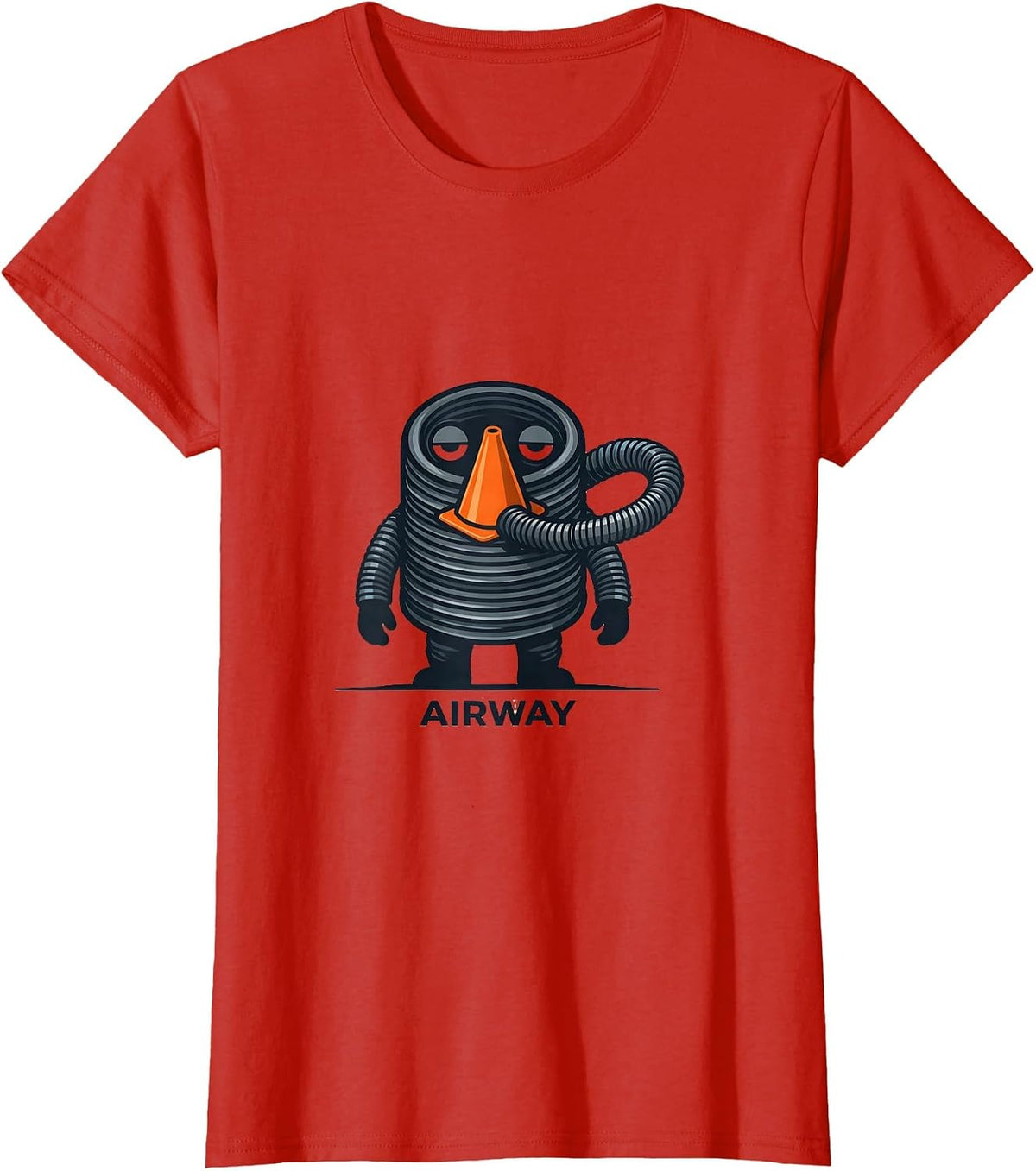 Women's Airway Respiratory Therapist RT Care Week Pulmonology T-Shirt - Red