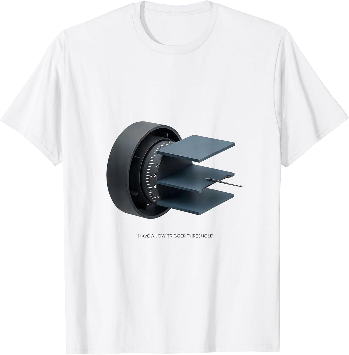 Men's I Have A Low Trigger Threshold Funny Respiratory Therapist T-Shirt - White