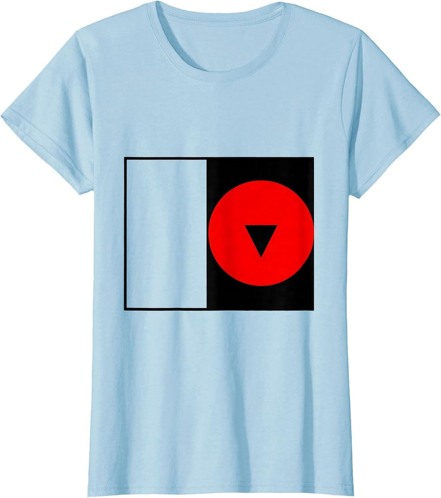 Women's Gridded Circle Storm Chaser Meteorology Enthusiast Humor T-Shirt - Baby Blue