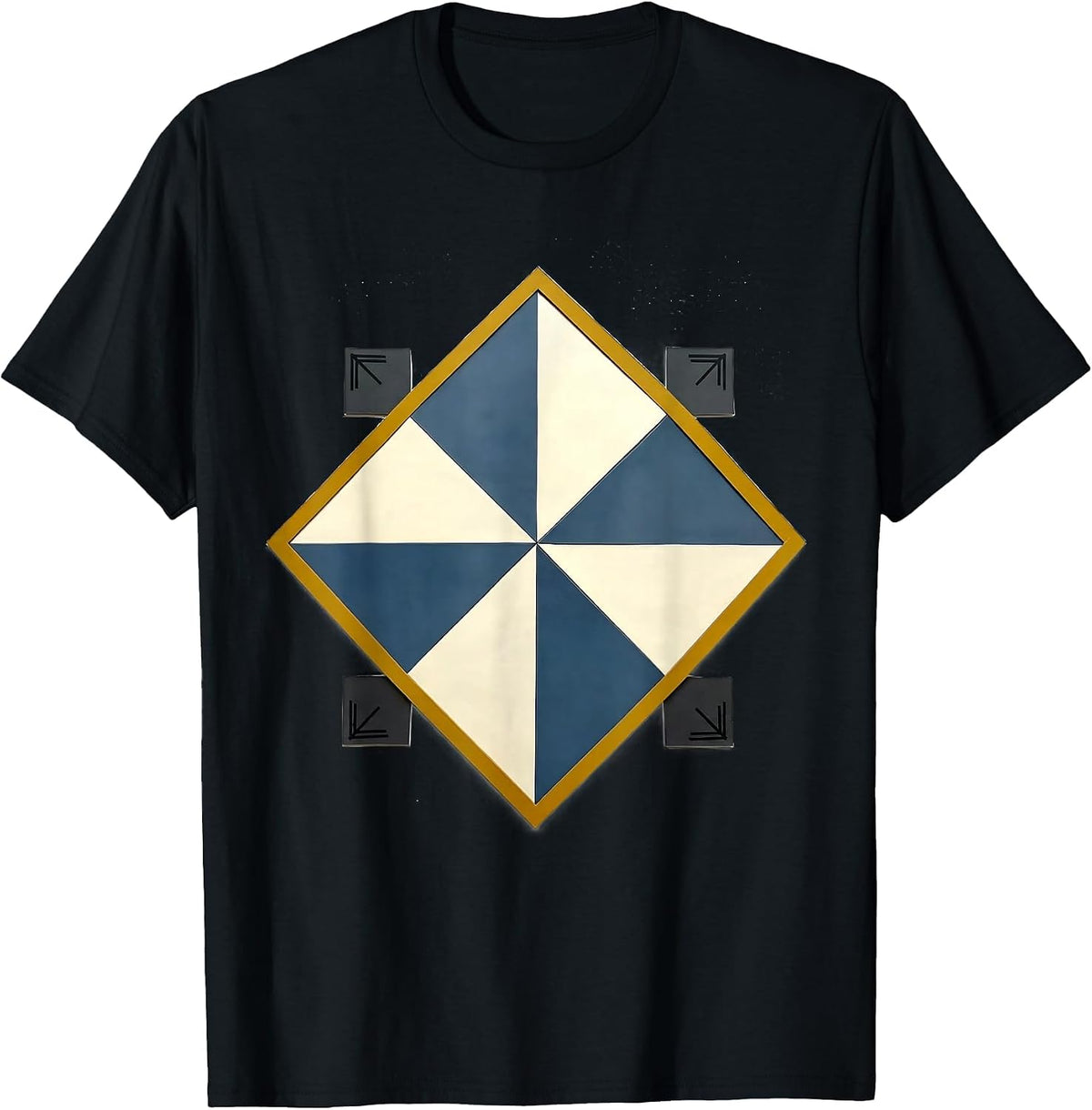 Men's Quilt Block Patchwork Science Humor Chemistry Teacher T-Shirt - Black