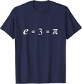 E=3=pi Engineer/STEM Funny T-Shirt - Navy Blue