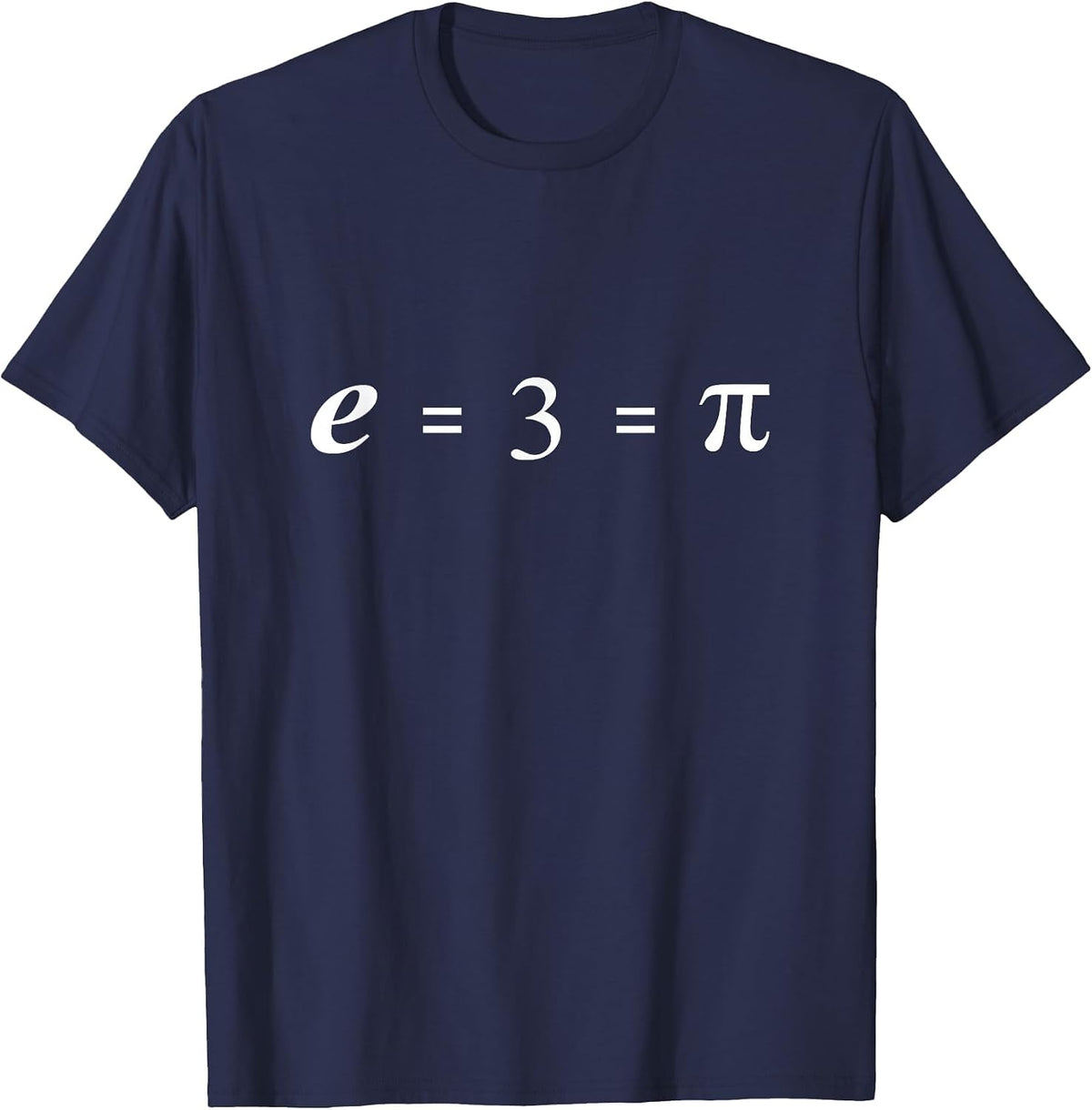 E=3=pi Engineer/STEM Funny T-Shirt - Navy Blue