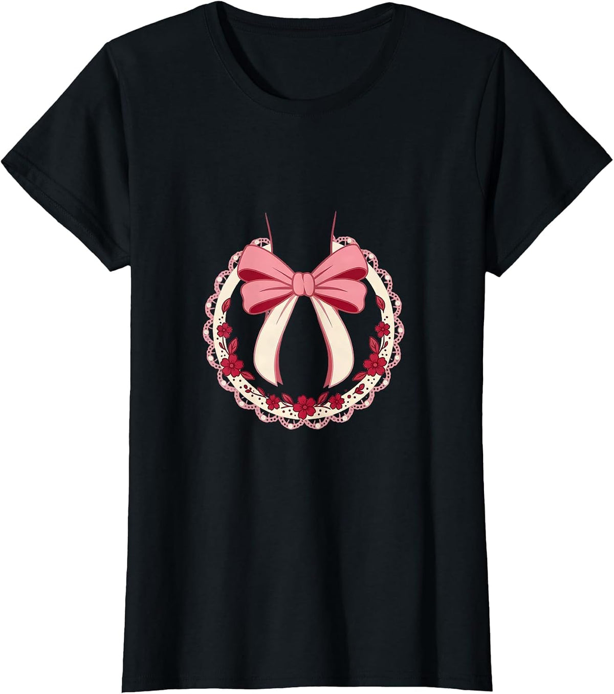 Floral Wrist Tattoo Art Gigi Design T-Shirt - Black