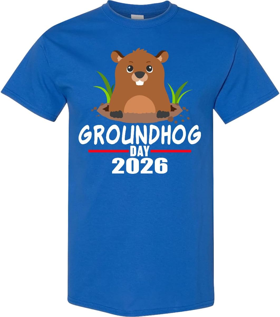 inktastic Groundhog Day 2026 Adult T-Shirt - Royal Blue