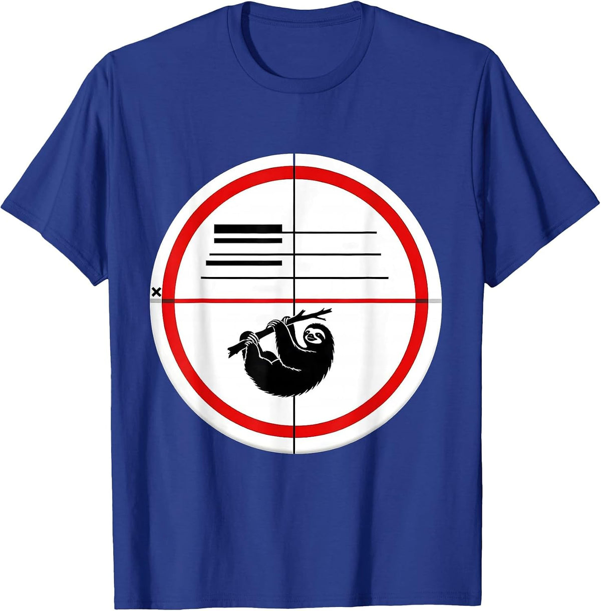 Sealed Sloth Badge Funny Lazy Humor Gift T-Shirt - Royal Blue