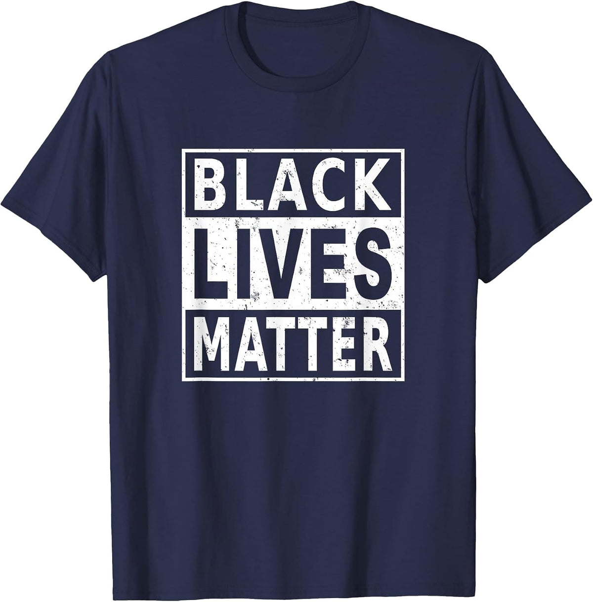 Black Lives Matter BLM Black History Month Protest Power T-Shirt - Navy Blue