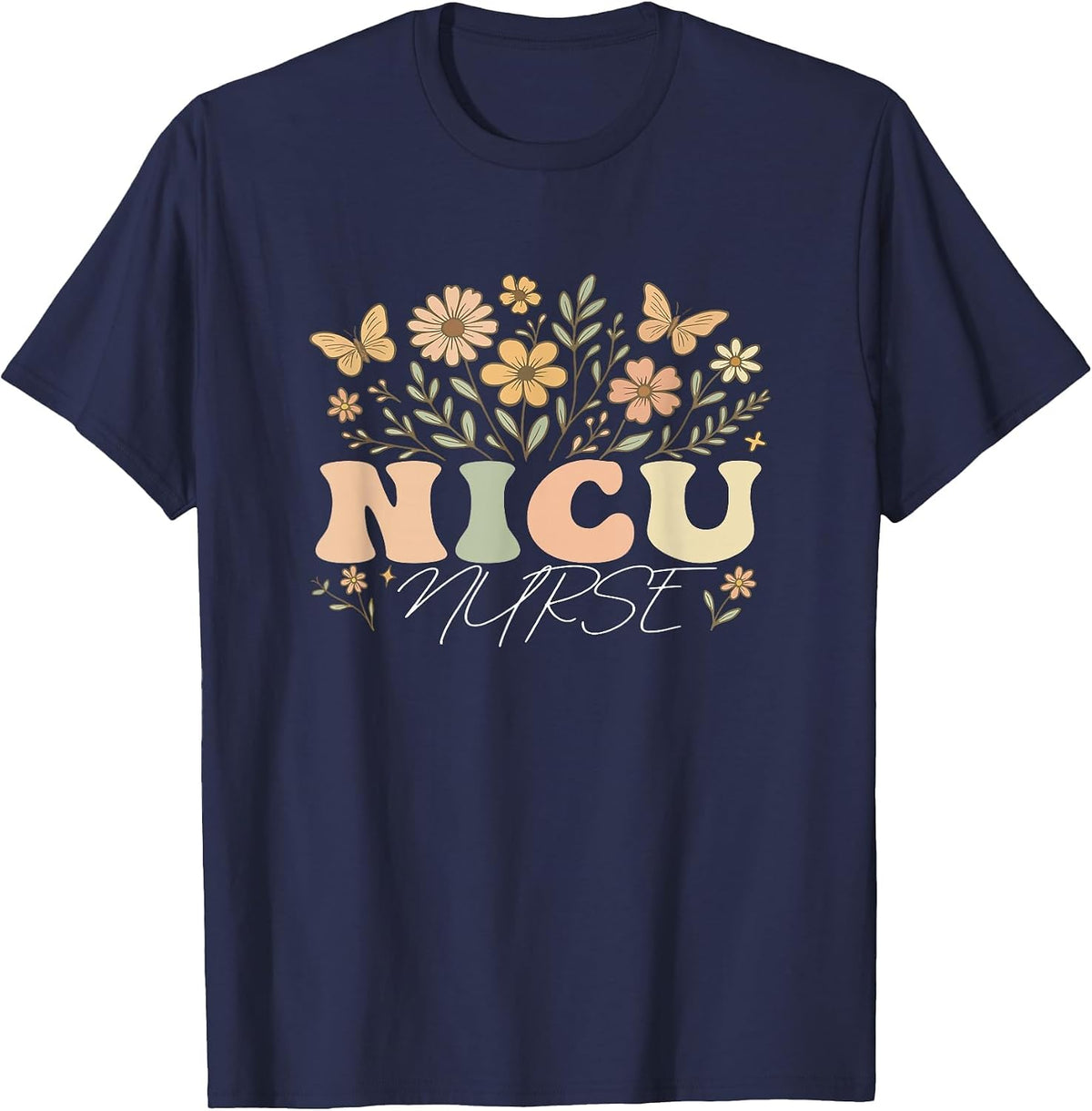 NICU Nurse Neonatal Intensive Care Unit Nurse Day & Week T-Shirt - Navy Blue