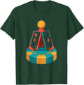 Men's Santa Hat Playing Cards Poker Humor T-Shirt - Dark Green