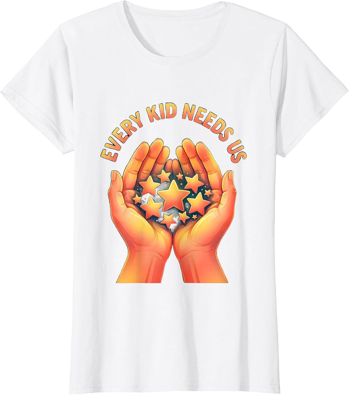 Women's Every Kid Needs Us Paraprofessional Design T-Shirt - White