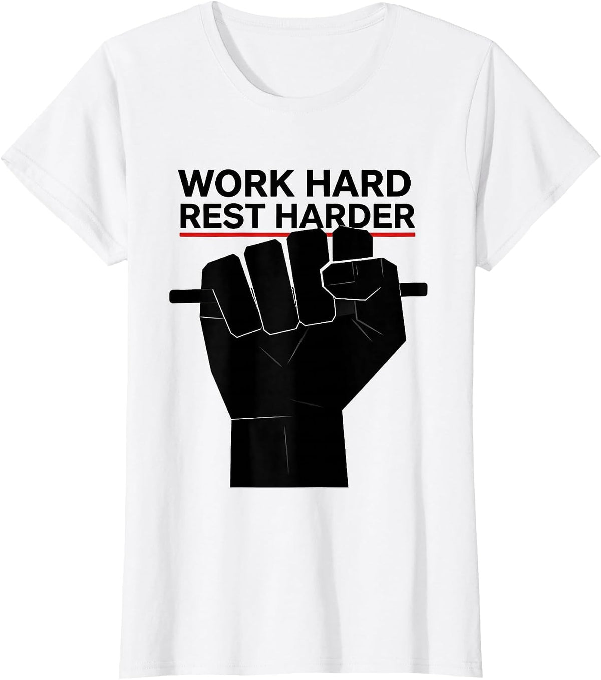 Work Hard Rest Harder Labor Day Design T-Shirt - White