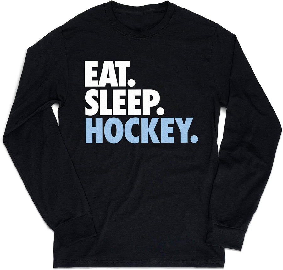 ChalkTalkSPORTS Hockey Long Sleeve Shirt - Eat Sleep - Youth & Adult - Black