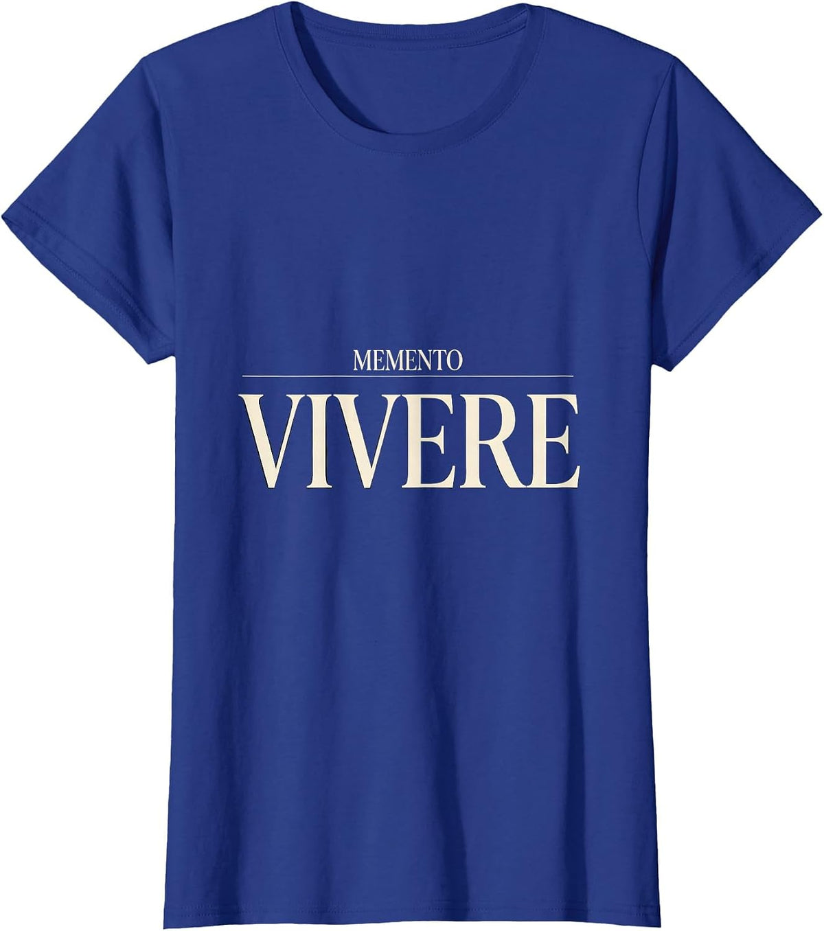Women's Memento Vivere Stoic Philosophy Quote Marcus Aurelius Reader T-Shirt - Royal Blue
