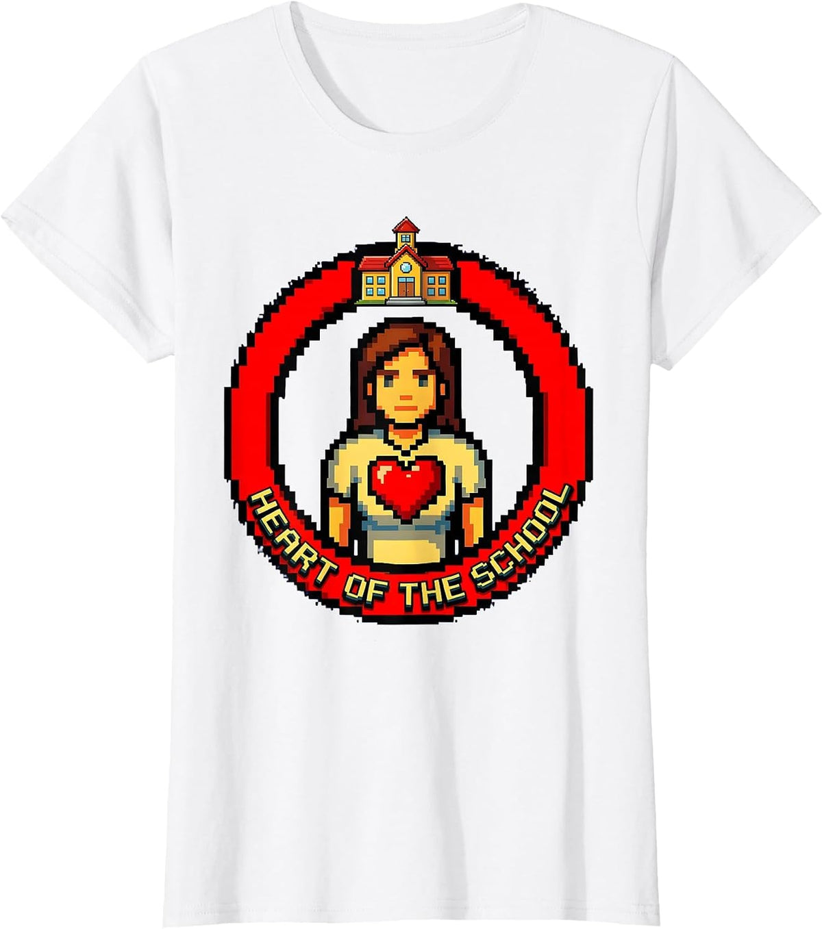 Heart of the School Paraprofessional Design T-Shirt - White
