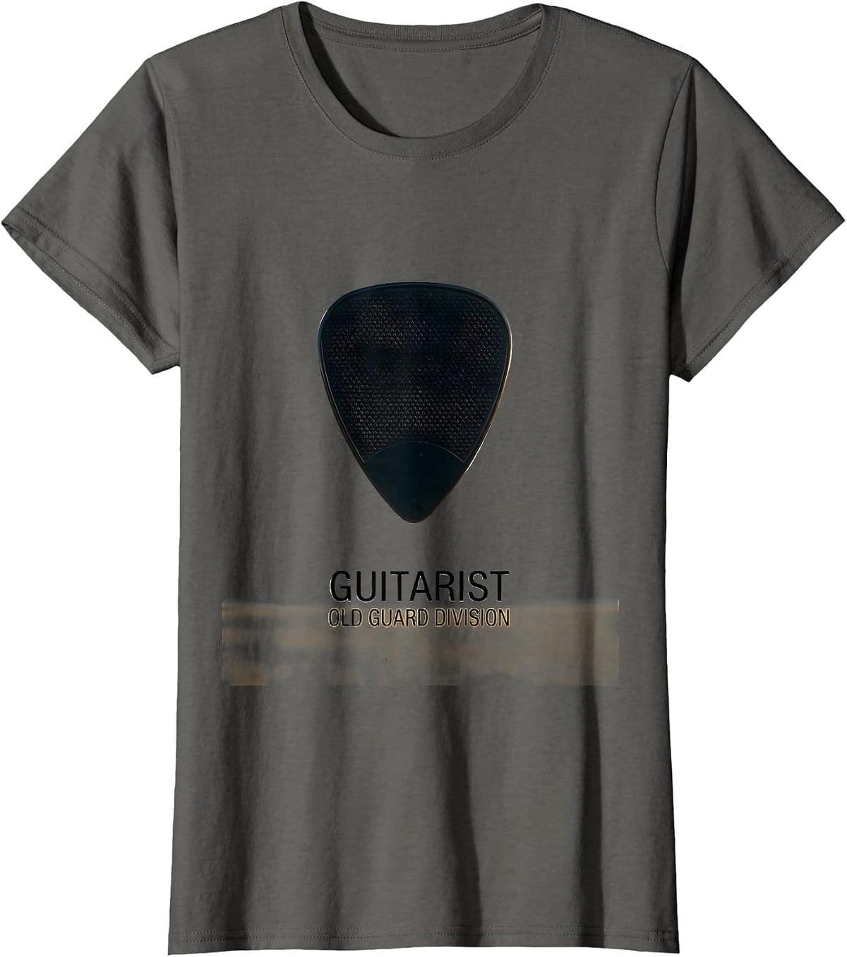 Women's Guitarist Old Guard Division Funny Guitar Player Gift T-Shirt - Asphalt Grey