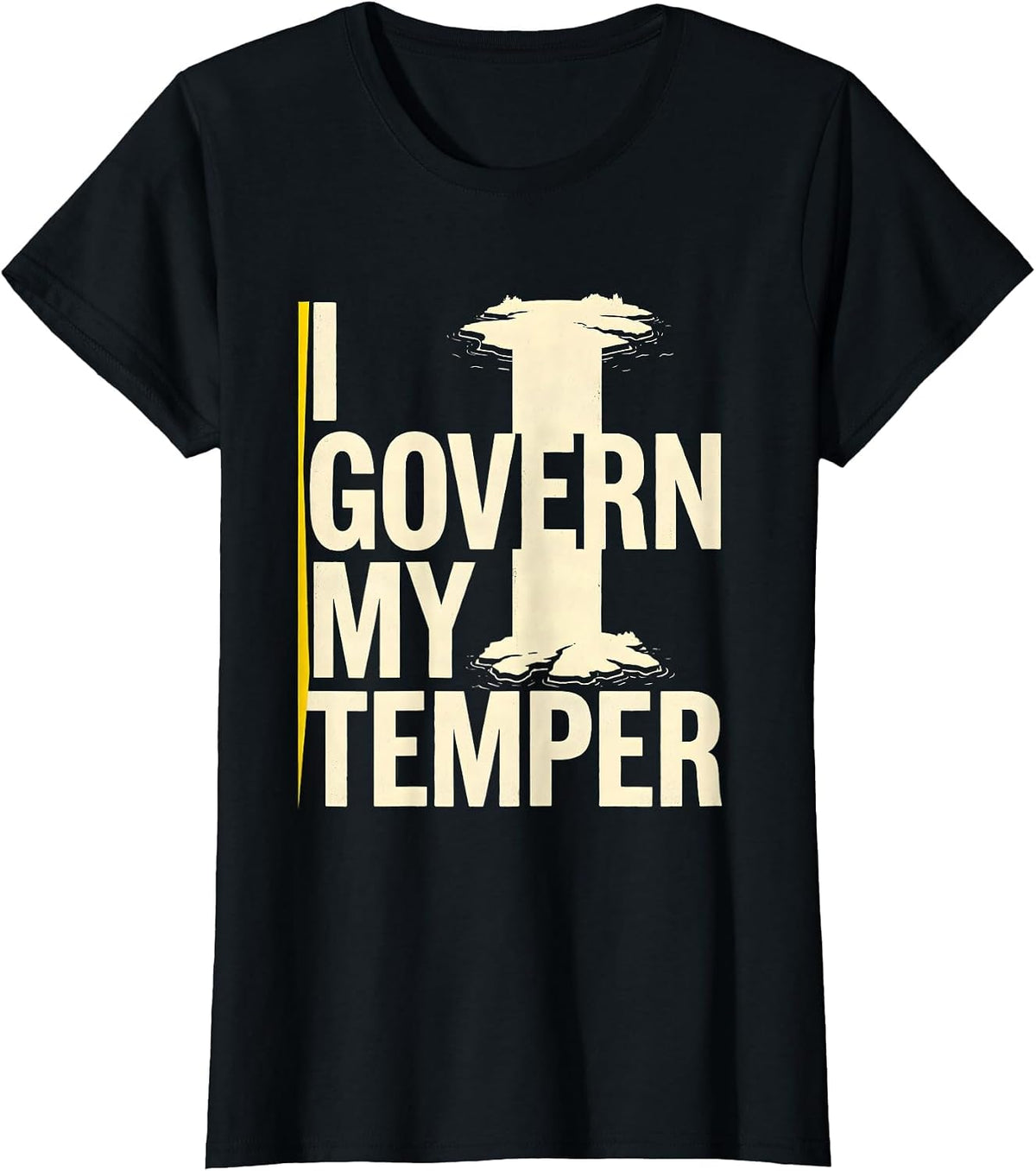 I Govern My Temper Stoic Philosophy Quote Marcus Aurelius T-Shirt - Black