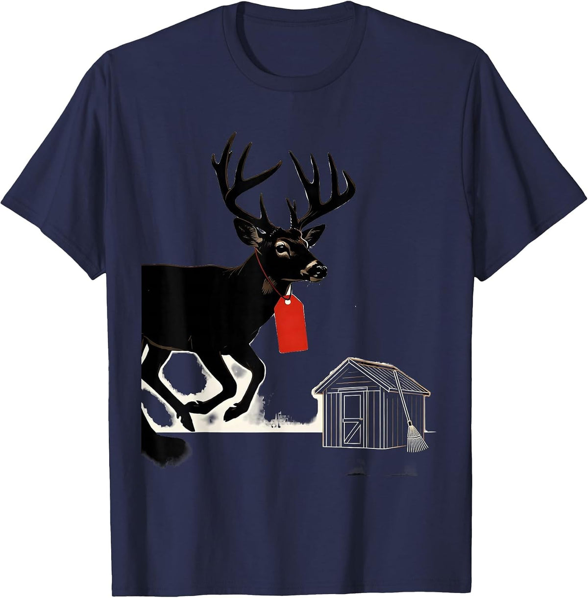 Whitetail Buck Hunting Dad Humor Deer Hunter Gift T-Shirt - Navy Blue