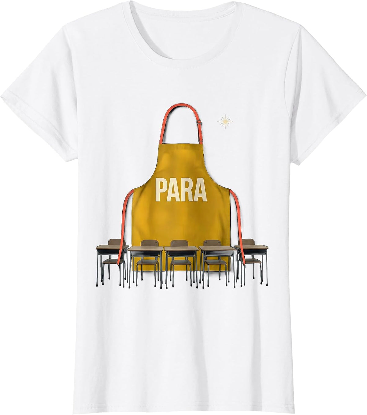 Para Midcentury Modern School Aide Appreciation Gift T-Shirt - White
