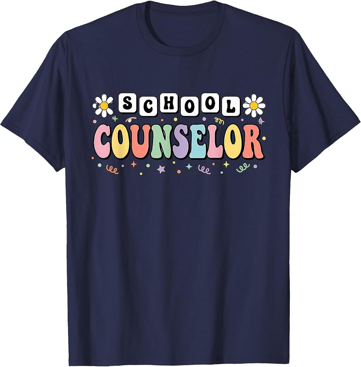Funny School Counselor Appreciation Women Counseling T-Shirt - Navy Blue