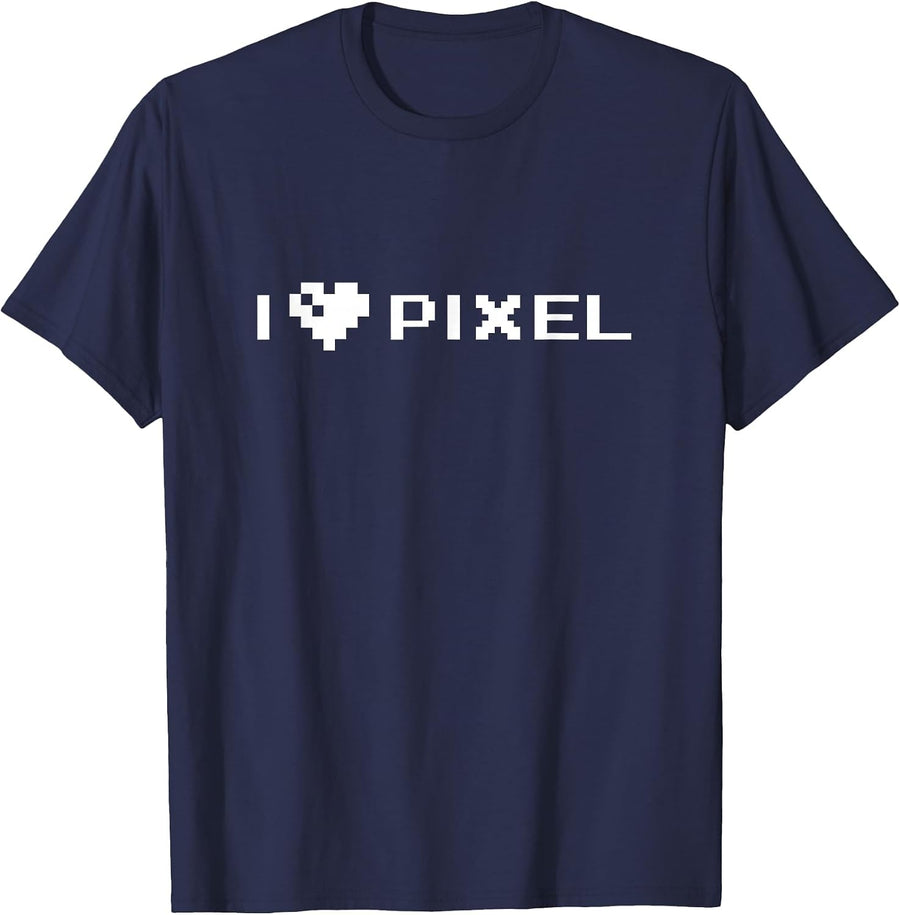 i Love Pixels T-Shirt - Navy Blue